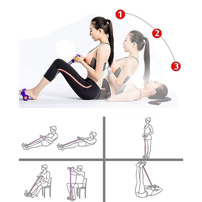 Banda de Resistencia con Pedales para Entrenamiento en Casa | Gimnasio, Abdomen y Piernas