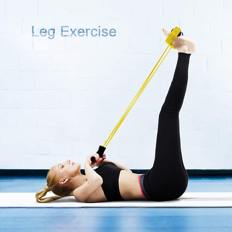 Banda de Resistencia con Pedales para Entrenamiento en Casa | Gimnasio, Abdomen y Piernas