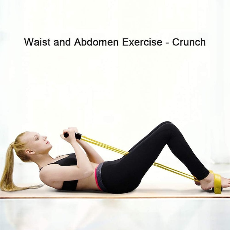 Banda de Resistencia con Pedales para Entrenamiento en Casa | Gimnasio, Abdomen y Piernas